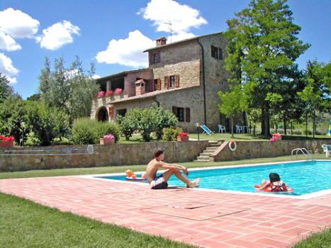 La villa, il parco e la piscina: Siena